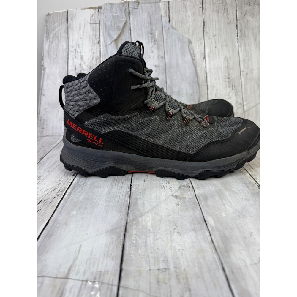 Merrell Nova 2 Mid Gore-Tex Hiking Boots Black Charcoal Orange J066871 Mens 14